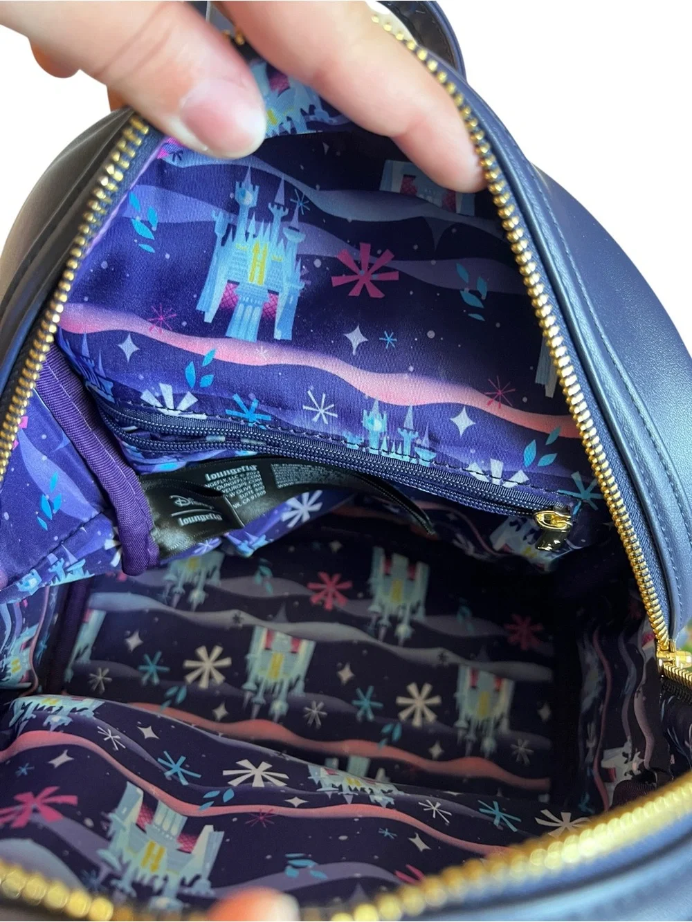 Loungefly Disney Cinderella Castle Series Carriage Mini Backpack - EUC